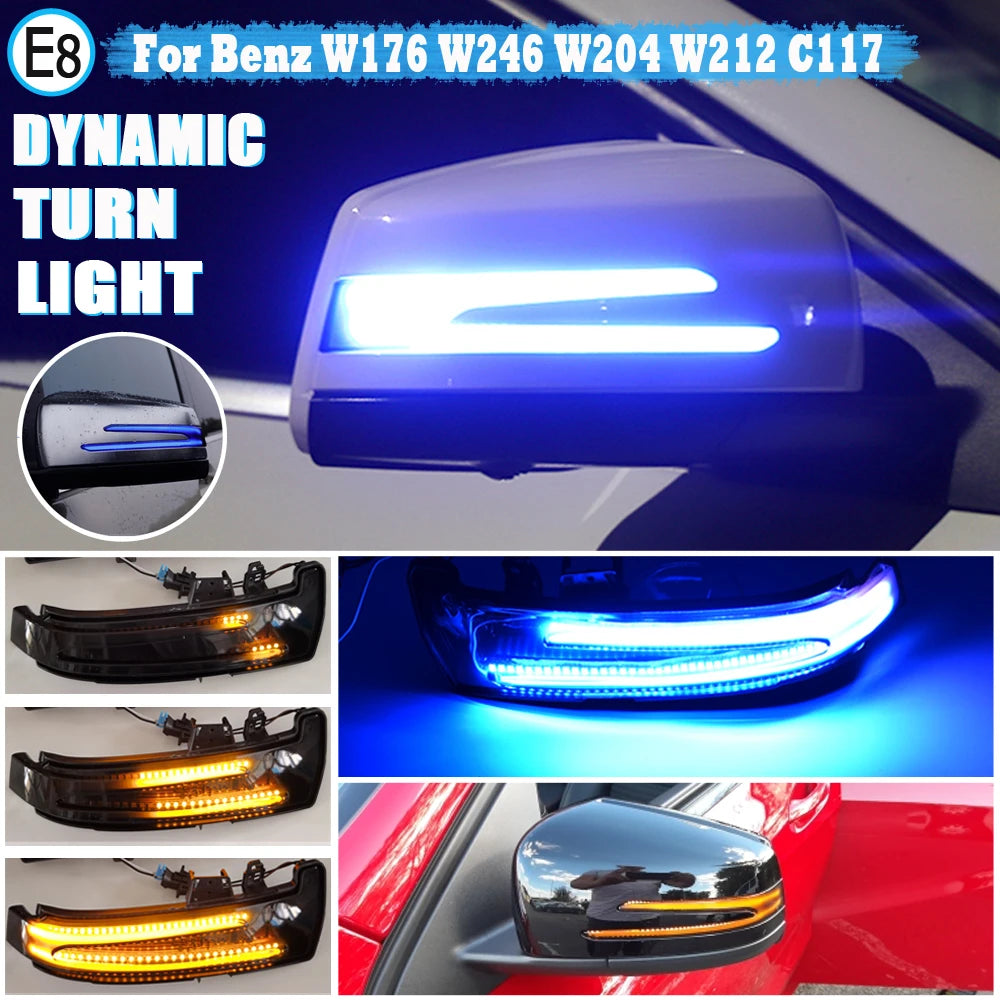 For Mercedes Benz W204 Cla A 2PCS Dynamic Turn Signal Side