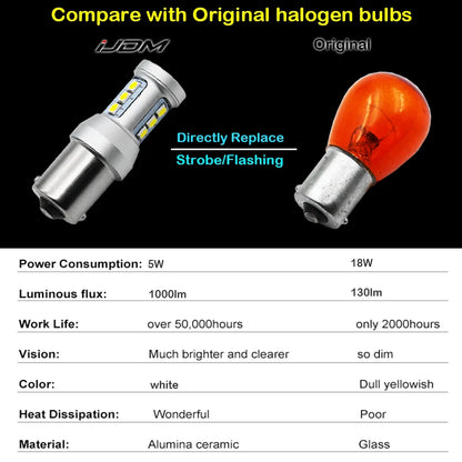 For BMW F22 F30 F32 2 Ijdm bau15s py21w 1156 P21W Canbus Bulbs