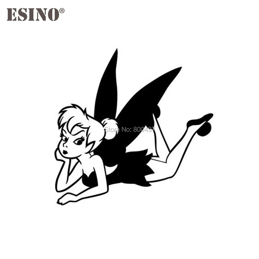 Cartoon Tinkerbell Creative Decal Reflective Sticker Bumper Body