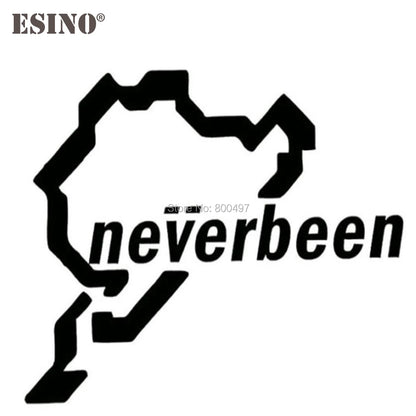Jdm Nurburgring Neverbeen Creative Decal Cartoon Sticker Bumper
