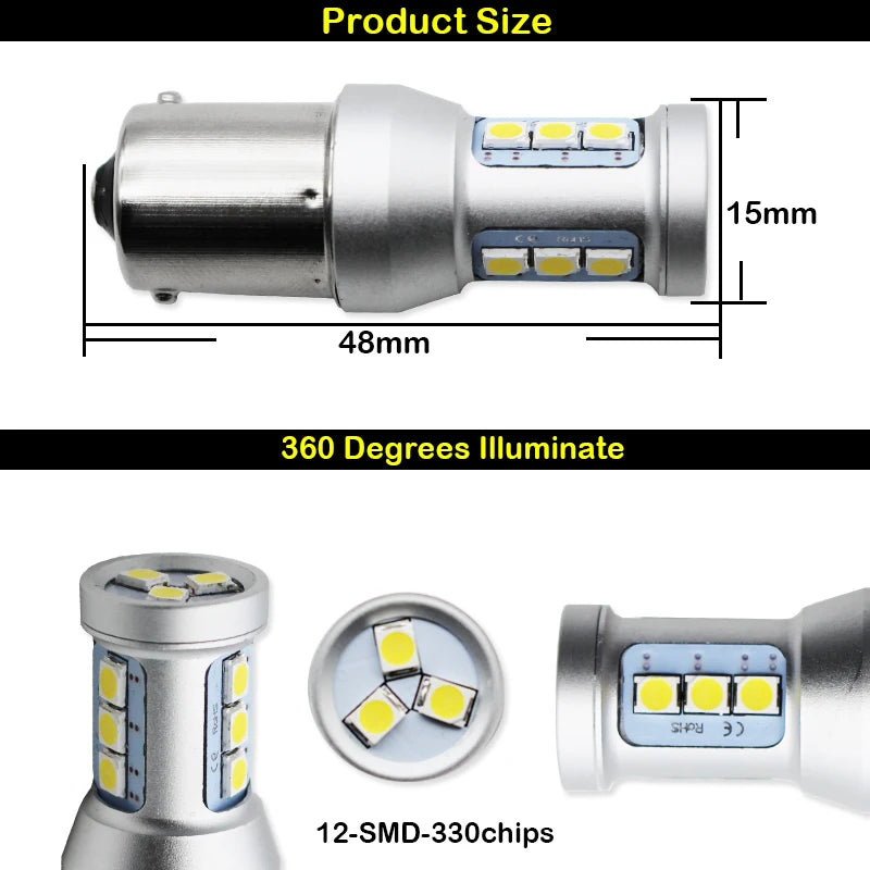For BMW F22 F30 F32 2 Ijdm bau15s py21w 1156 P21W Canbus Bulbs