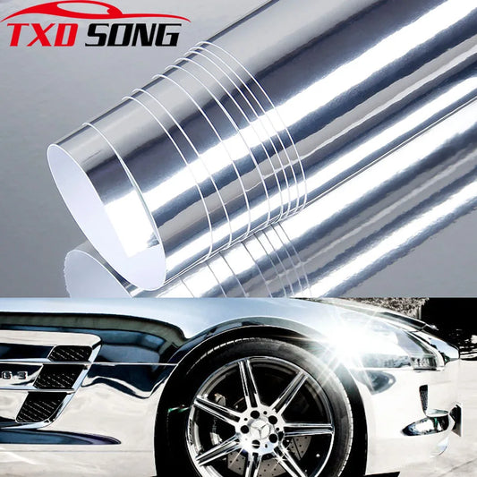 Premium Stretchable Mirror Silver Chrome Flexible Vinyl Wrap
