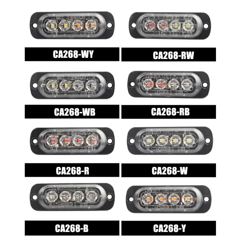 4LED Strobe Warning Grill Flashing Breakdown Emergency Truck