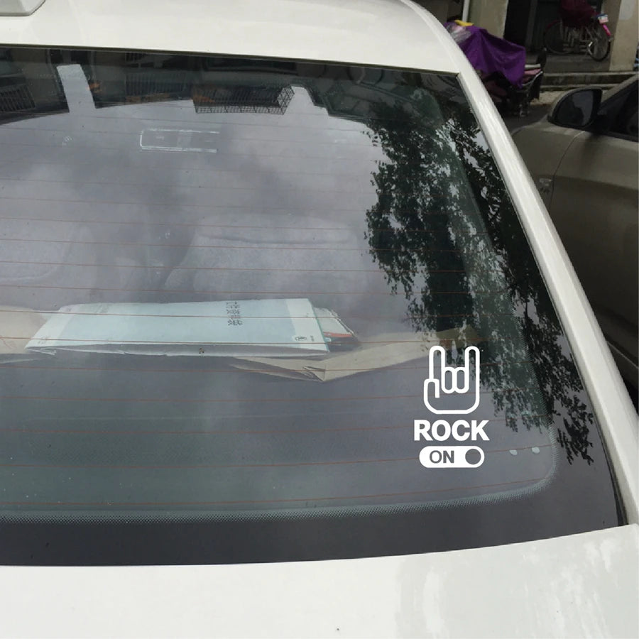 Rock On Sticker Hand Sign Hard Music Decor Vinyl
