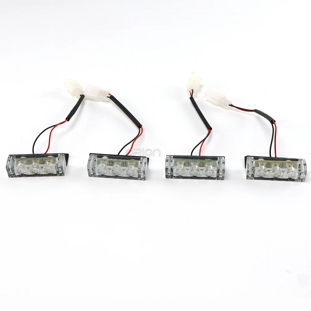 12V Grille Strobe Head 4X3 MINI Flash Daytime Running