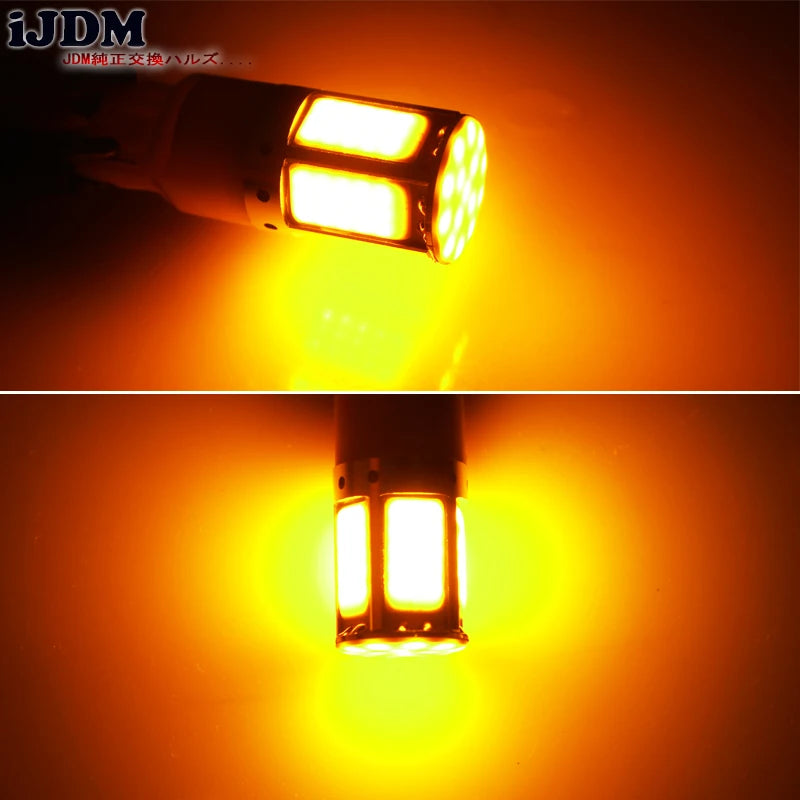 For Front Turn Signal Lights No 2PCS No Resistor Required Amber