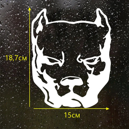 CK2231 Various Sizes Pitbull Funny Sticker Vinyl Decal White