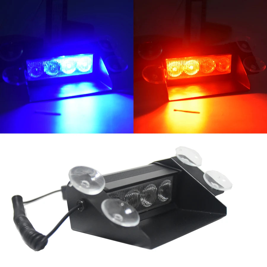 Red Blue Yellow Strobe Flash Dash Emergency Flashing Fog
