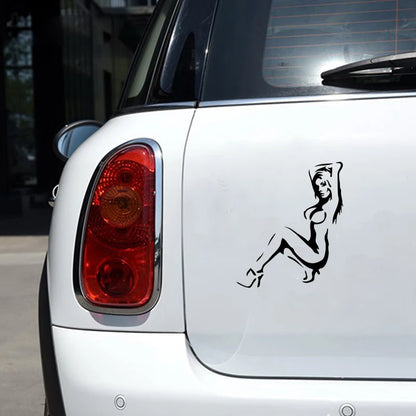 Sticker Viny 13.2 15.6cm Beautiful Girl Silhouette Funny 3D