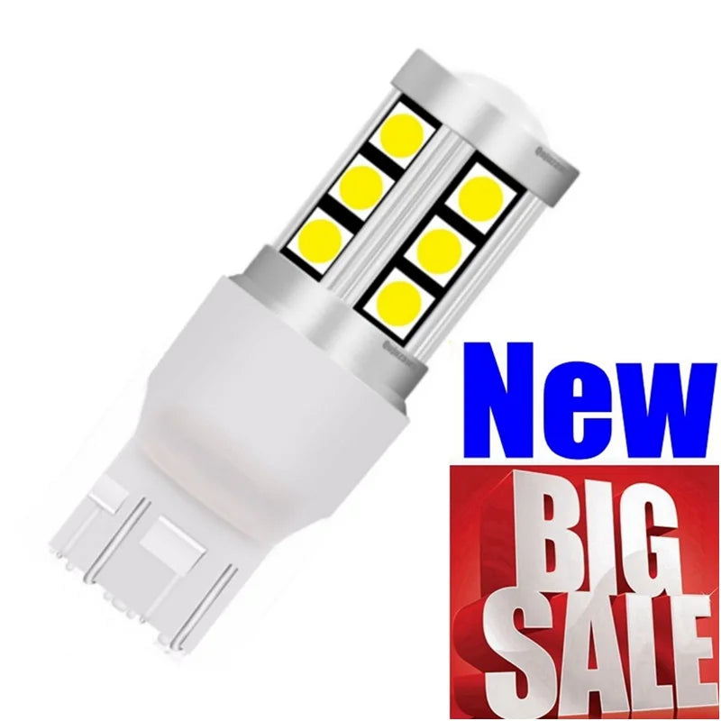 2PCS T20 7443 W21 5W Smd 3030 Tail Turn