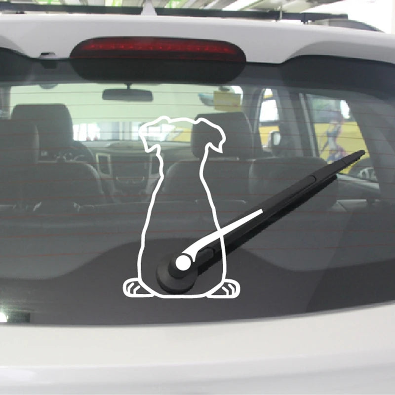 Puppy Dog Rear Windshield Wiper Decor Decals Animal Cat
