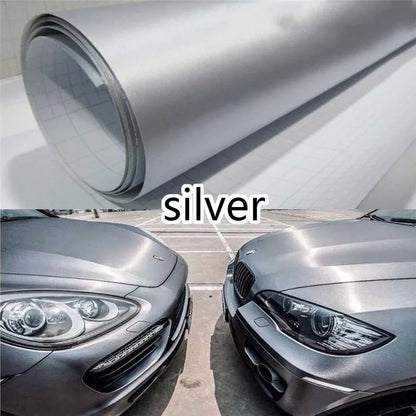 152CM 30CM 12 Brushed Aluminum Vinyl Film Metallic Wrap