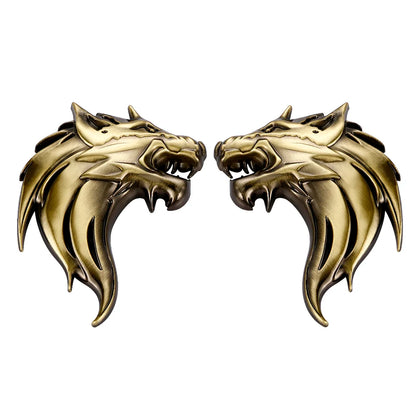 Wolf Wolverene Head 100 3D Metal Motorcycle Logo Emblem