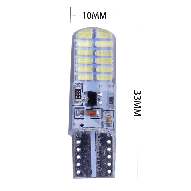 10PCS T10 W5W Strobe Flash Silicone Gel 194 168