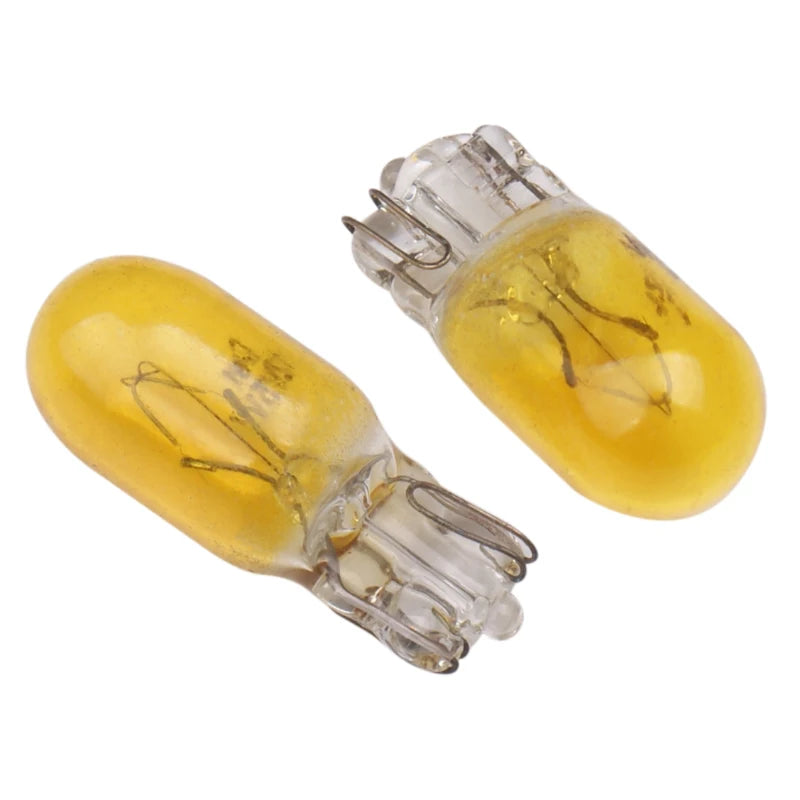 10PCS Yellow Color T10 W5W Halogen Bulbs 194 158