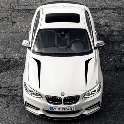 2PCS 100cmx26cm Hood Cover Stickers Vinyl Film Long Stripe