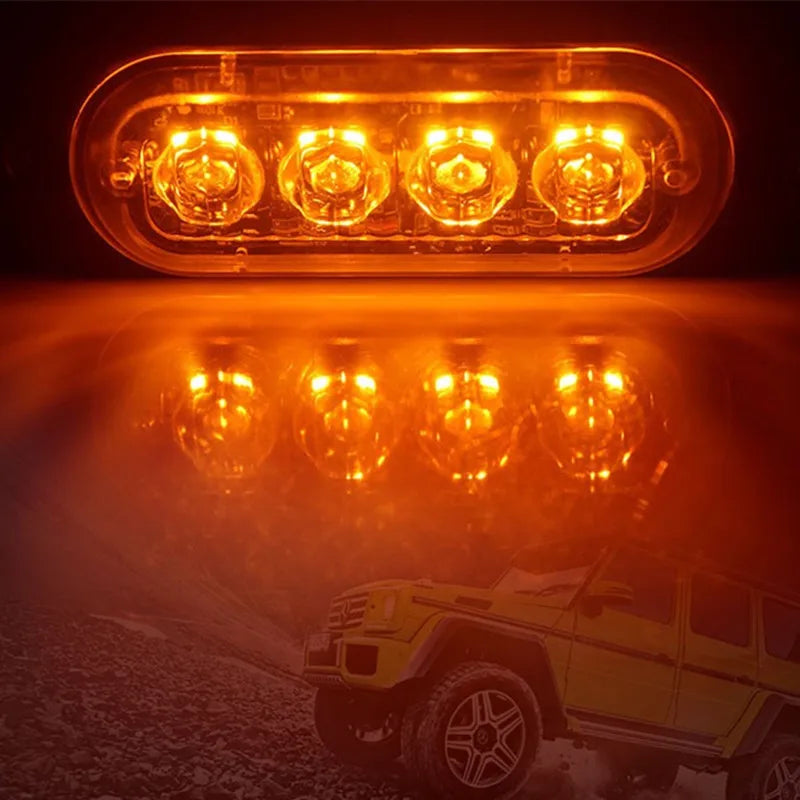 4LED Strobe Warning Grill Flashing Breakdown Emergency Truck