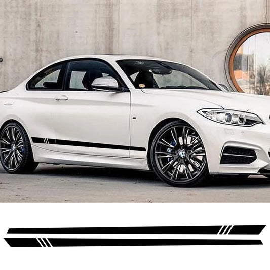 For Audi BMW Ford VW Toyota 2PCS Sticker Stripe Side Skirts