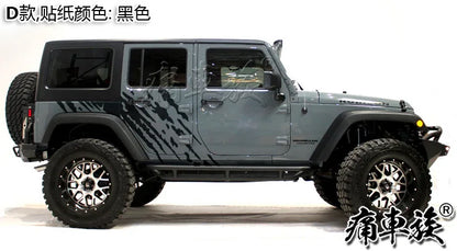 For Jeep Wrangler Sticker Pull Flower Body Side Stickers