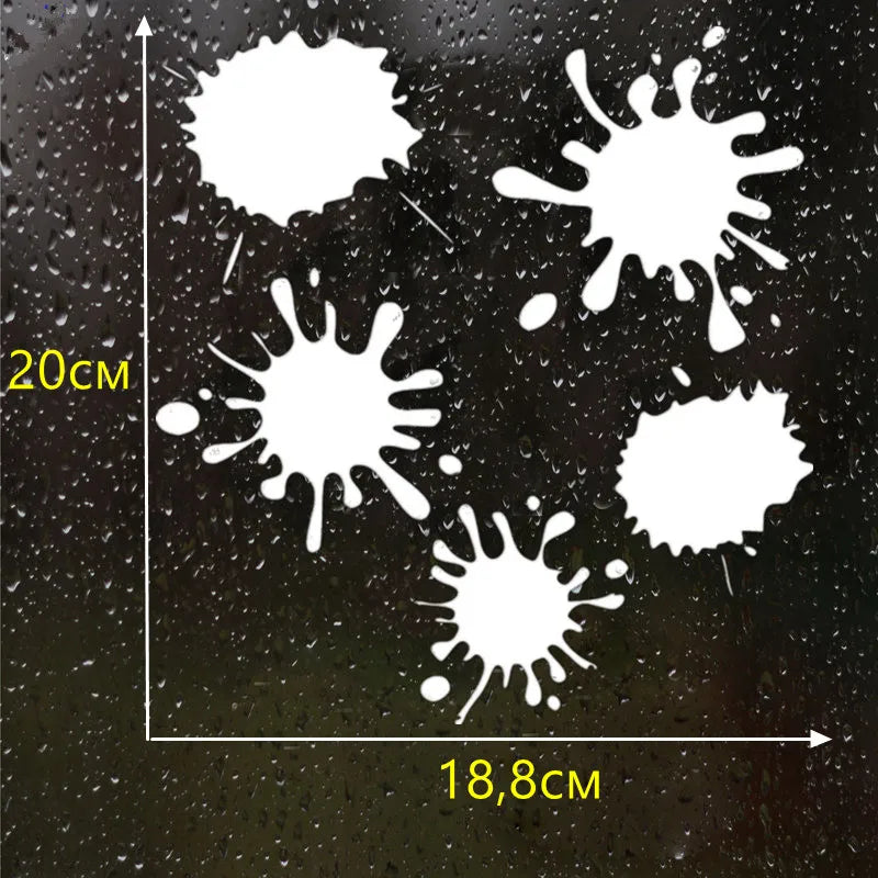 18.8 20CM Set Blots Funny Sticker Vinyl Decal White