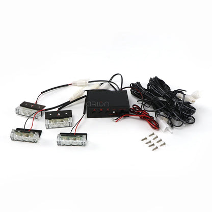 12V Grille Strobe Head 4X3 MINI Flash Daytime Running