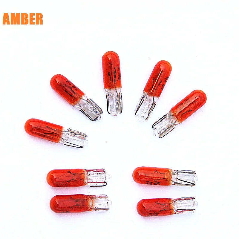10PCS T5 W2W 12V 1.2w Interior Bulb Dashboard Warning