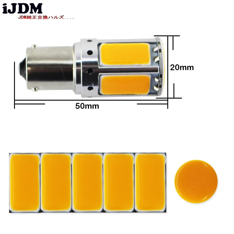 For Front Turn Signal Lights No 2PCS No Resistor Required Amber