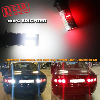 1156 White Red dual-color Canbus P21W ba15s 7506 Bulbs