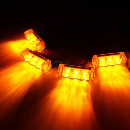 12V Grille Strobe Head 4X3 MINI Flash Daytime Running