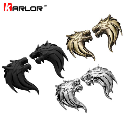 Wolf Wolverene Head 100 3D Metal Motorcycle Logo Emblem