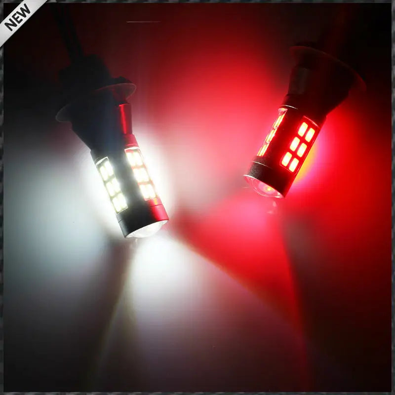 2PCS 21-smd White Red dual-color 7440 7444 T20 Replacement