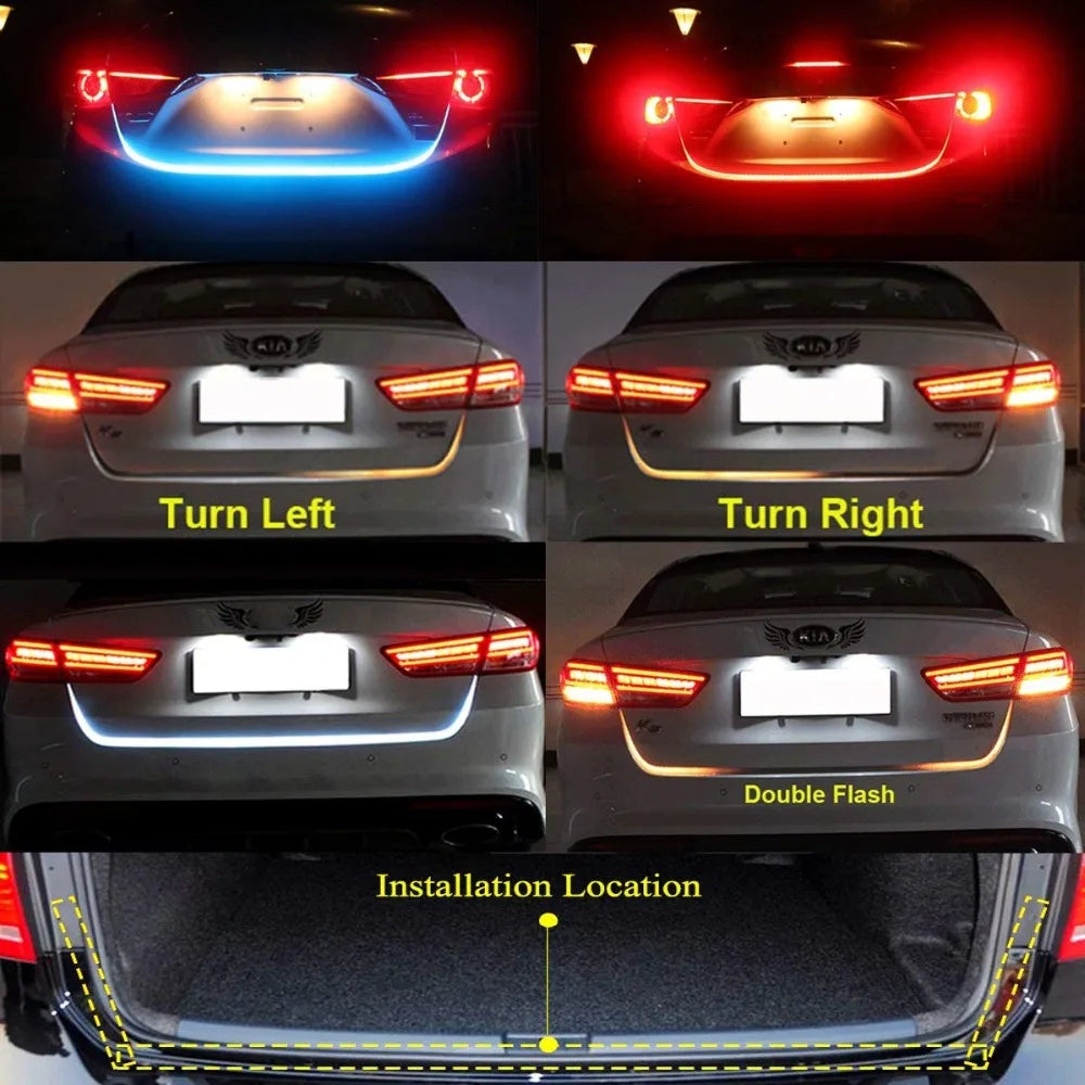 Rear Trunk Tail Dynamic Reverse Warning Strip 12V Additional