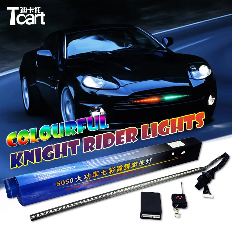 54CM RGB 48LED Knight Night Rider Strip Wireless Remote