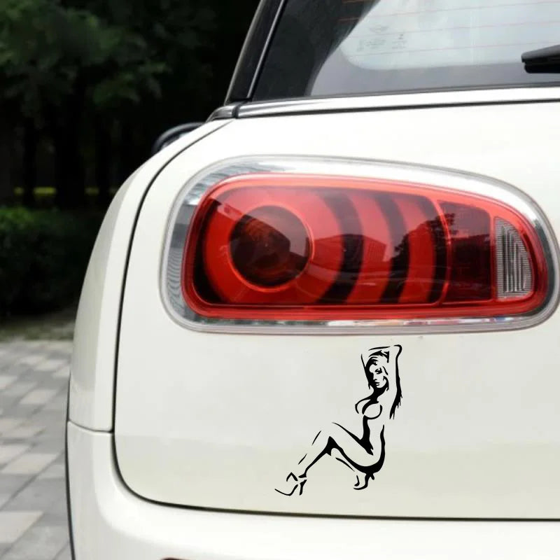 Sticker Viny 13.2 15.6cm Beautiful Girl Silhouette Funny 3D