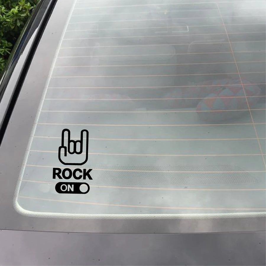 Rock On Sticker Hand Sign Hard Music Decor Vinyl