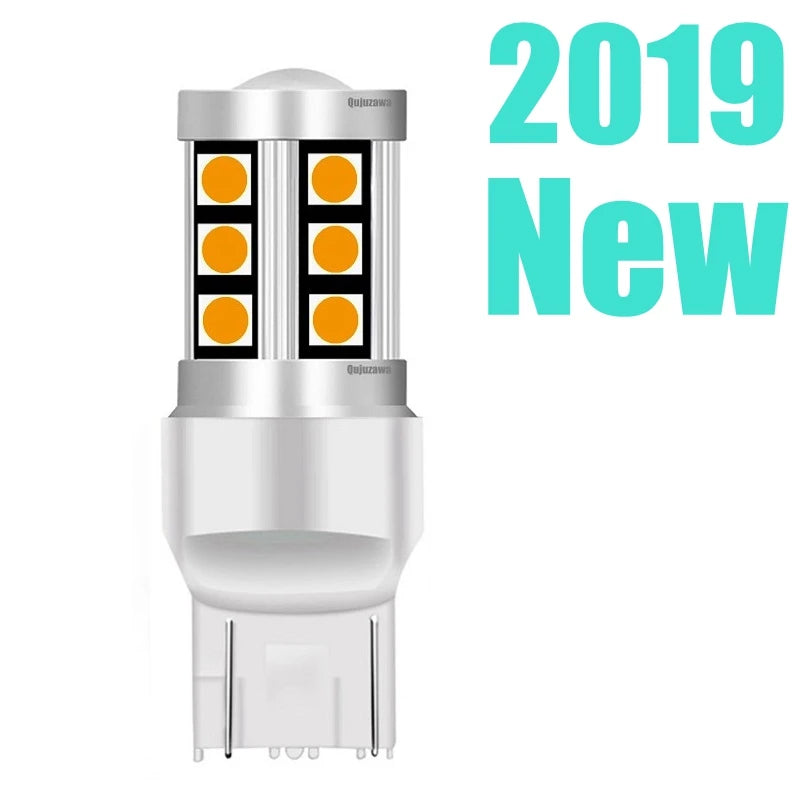 2PCS T20 7443 W21 5W Smd 3030 Tail Turn