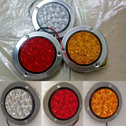 2PCS 16-led Tail back-up Reverse Lamps Round Clear Lens