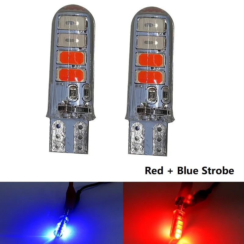 2X T10 W5W 5630 8SMD Strobe Flash 194 168
