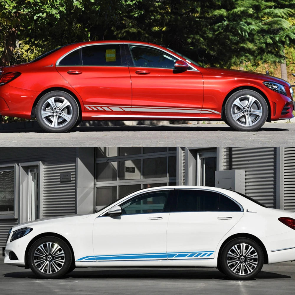 For Mercedes Benz W205 W204 W203 Side Stripe Pvc Stickers W212 C