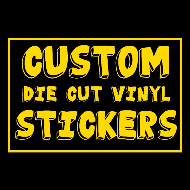 s2-dz Stickers Custom Made Order Vinyl Sticker White Black