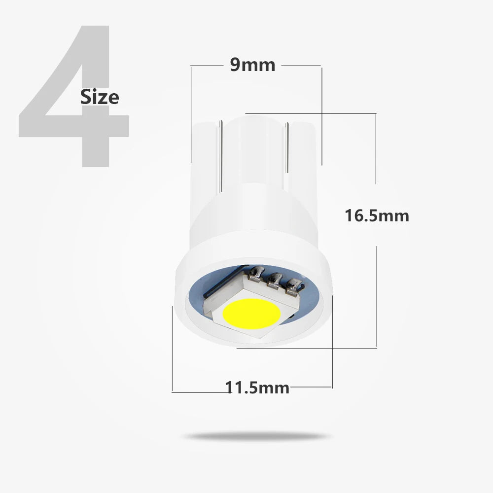 For Pinball 10PCS Colorful T10 5050 1SMD 194 168 W5W Side