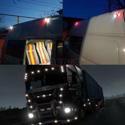 Truck Double Sides Marker Signal Red Yellow White Warning