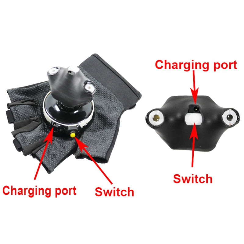 Green Red Laser Vortex Gloves Rotating Glove Palm Gyroscope