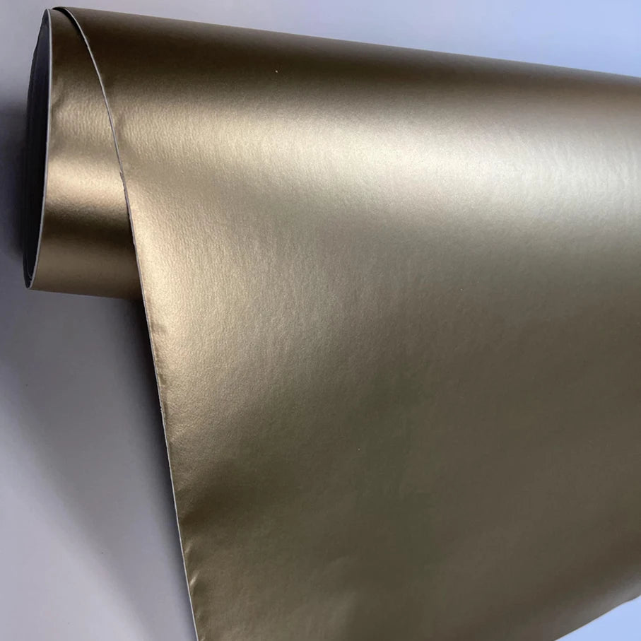 Champagne Gold Matte Metallic Chrome Vinyl Wrap Foil Air