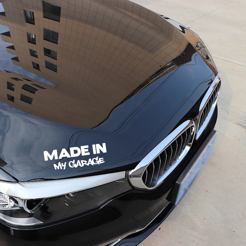 Funny Made In My Garage Stickers Automobiles Motorcycle Body