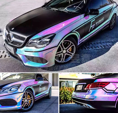 37CM 50CM Width Holographic Opal White Chrome Vinyl Sheet