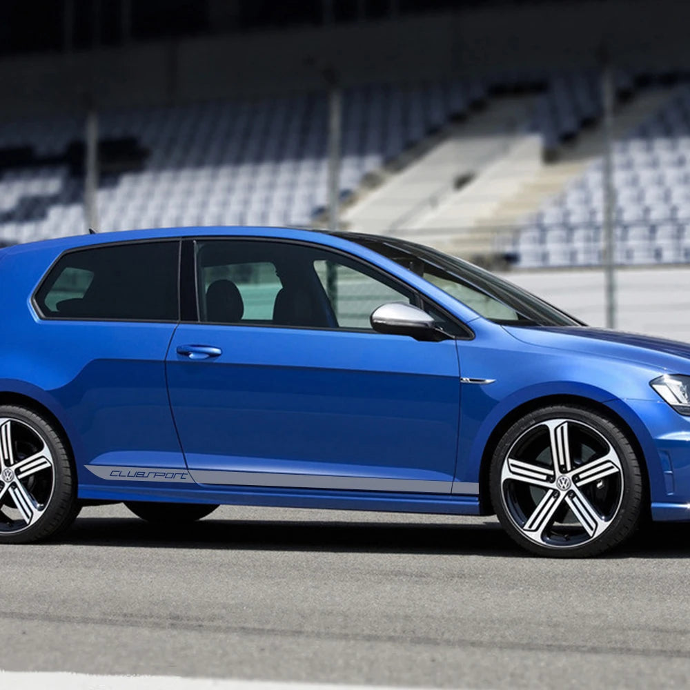 For Volkswagen VW Golf 7 MK7 Side Door Sticker Vinyl Film Long