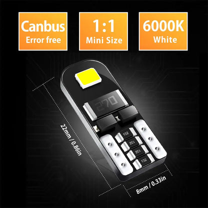 For Mercedes-Bens BMW Audi Ford 6000K Auxito 10PCS W5W T10