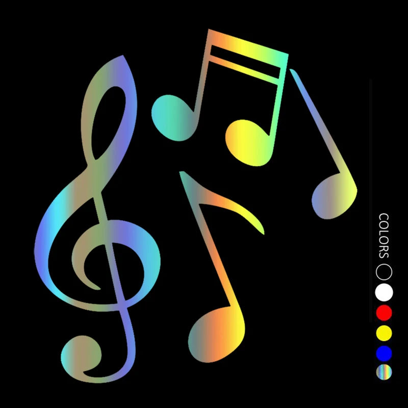13.5x15 Cm Vinyl Decal Treble Clef Sheet Music Sticker