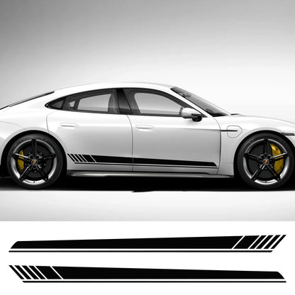 2PCS 220x14cm Side Body Sports Racing Long Stripe Stickers